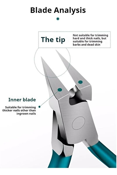 MaffStuff Forfecuță profesională manichiură-pedichiură cu cap drept 120° din inox, ergonomică