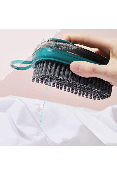 MaffStuff Brush with detergent container for carpets, clothes and surfaces – blue 12×5.5 cm