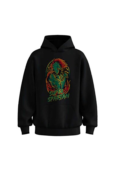 Hunors Sportswear & Company سويت شيرت سوبر سبارتان مطبوع موديل يونيسكس من الق...