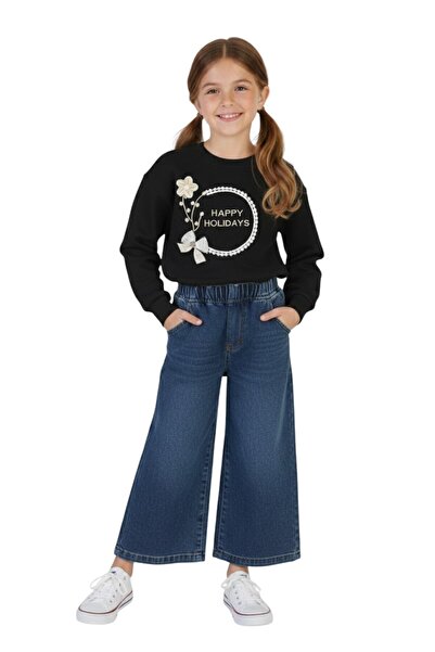 ERDEM KIDS Κοριτσίστικο Χριστουγεννιάτικο Casual - Casual φαρδύ παντελόνι Pal...