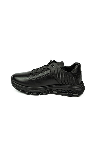 Voyager 392 Black Leather Casual Women's Shoes