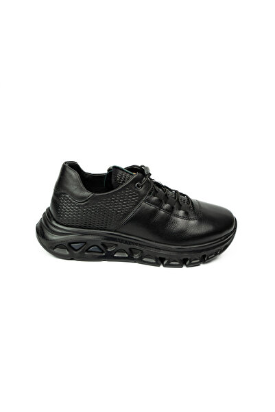 Voyager 392 Black Leather Casual Women's Shoes