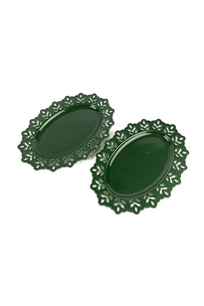 Mikasa Moor Green Oval 2-Piece Serving Plate 32X22Cm