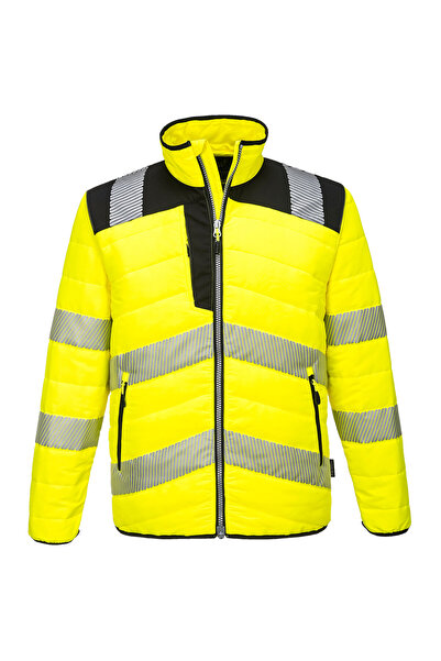 PORTWEST Hi Vis PW3 Baffle Jacket Yellow/Black