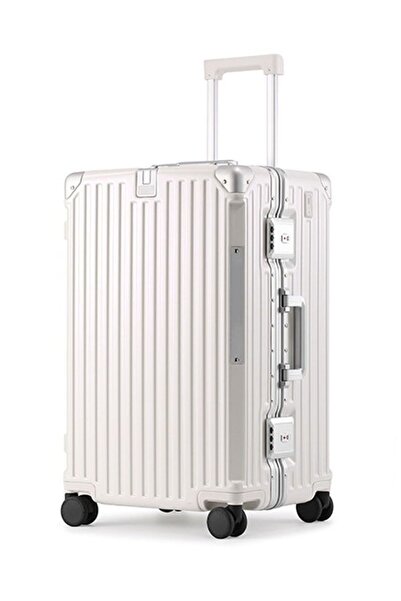 NKX Premium Expandable Aluminum Frame ABS & PC Suitcase With USB charging port and C type 24 Inch