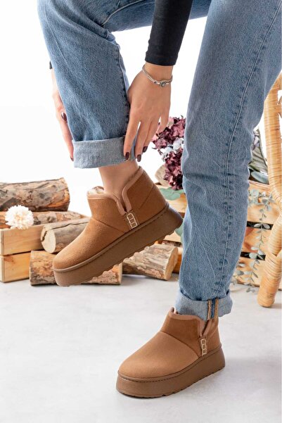 GOLFO KADIN KÜRKLÜ KISA PLATFORM BOT