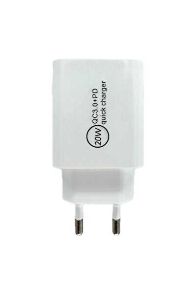 OEM 20W Wall Charger QC 3.0 + PD, USB-C + USB-A, White