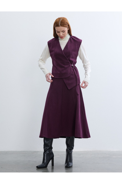 BGN workshop Cotton Karisim Asymmetric Cut Knitted Vest