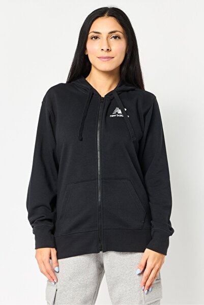 New Balance Women Relaxed Fit Long Sleeve Outdoor Hoodie, Black