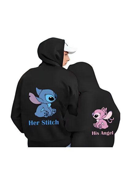 R&M Brotherhood Her Stitch and His Angel Printed Oversized 3-Ply Shar Fleece-Lined Rka Lover Combination and Also as a Single Item