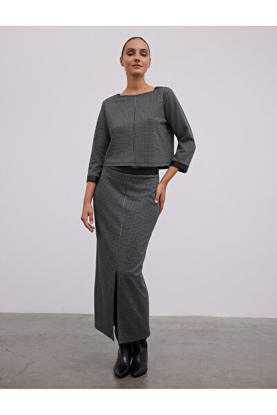 BGN workshop FUSTA MIDI CU DETAILURI DIN PIELE CU MODEL KAZAYAGI cu secțiuni