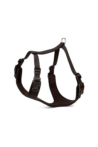 Mestore Doggie Havalı Pad Woven Dog Chest Harness 50/70 cm Black - Adgt10-L-Syh