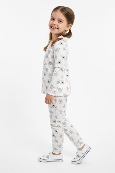 NEWKİDS Unisex Children's Koala and Rabbit Themed Transitional Cotton Pajamas