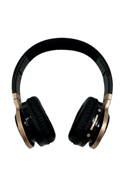 OEM Wireless Headphones HZ-BT636, RGB, Powerful Bass, Foldable, with Microphone (Black/Gold)