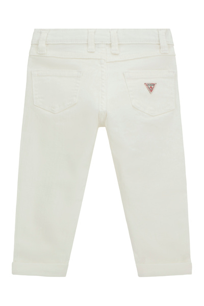 Guess Pantaloni albi pentru copii