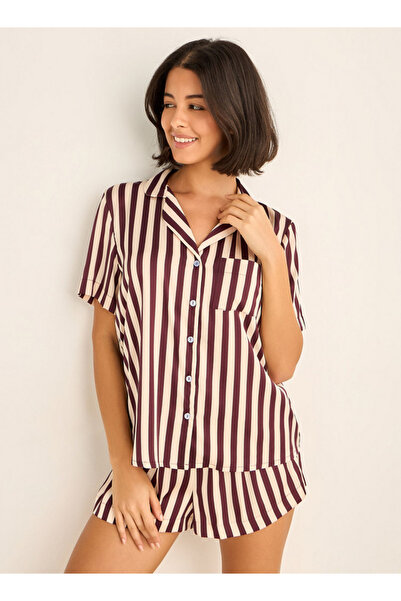 Aadaraya طقم شورتات - قميص بأزرار وشورت