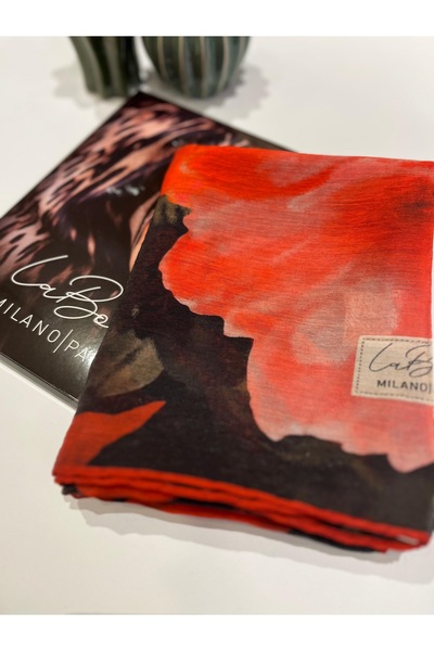 La Boutique Eşarp La Boutique Güz Serisi Organik Çiçek Desen Şal