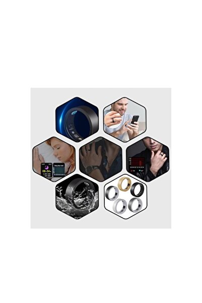 7LIFE Smart Multifunctional Ring (Bluetooth) - Heart Rate, BP, SpO2, Temp, Sleep, IP68, Size 20mm