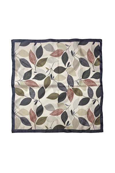 Sultan İpek وشاح / باندانا منقوشة بأوراق الشجر 70×70 سم