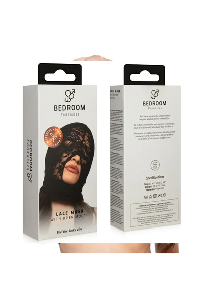 Bedroom Fantasies Lace Mask Black Dantelli Maske