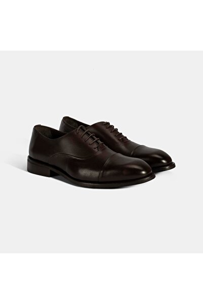 Desa Men's Brown Lace-Up Leather Classic Shoes
