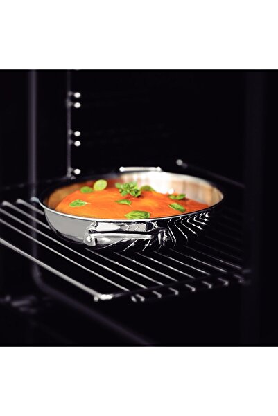 TRAMONTINA Grano Double-Handled Stainless-Steel Frying Pan with Triple-Layer Body, 26 cm