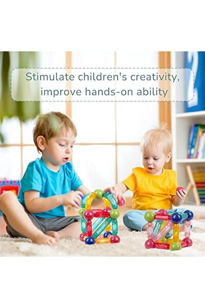 Ominii 26 Pcs Assembled Magnetic Building Blocks Set Early Education Toys Brain Development Puzzle