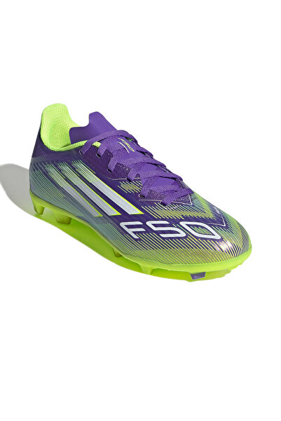 adidas F50 League Fg/Mg J Youth Multi-Surface Soccer Cleats Jh7747 Purple