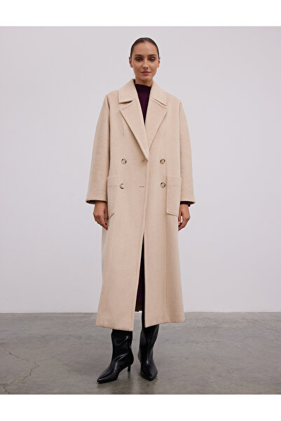 BGN workshop معطف طويل بأكمام طويلة من YUN KARISIM بأزرار على الجهتين