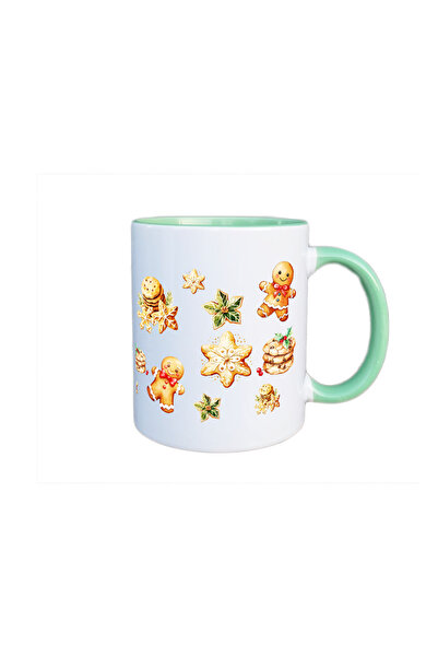 AFFIX THE DIFFERENT PERSPECTIVE Personalized mug, white with green interior a...