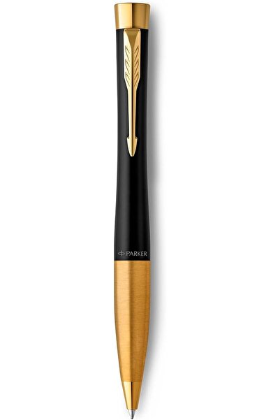 Parker Urban Twist Ballpoint Pen – Matte Black with Gold Trim, Medium Blue Ink, Gift Box