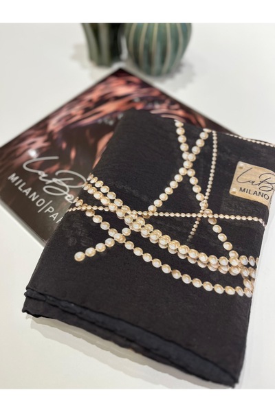 La Boutique Eşarp La boutique Güz Serisi Organik Zincir Desen Şal