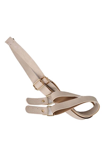 Ritzz Adjustable Backpack Strap with Gold Buckle (Pair) - Cream