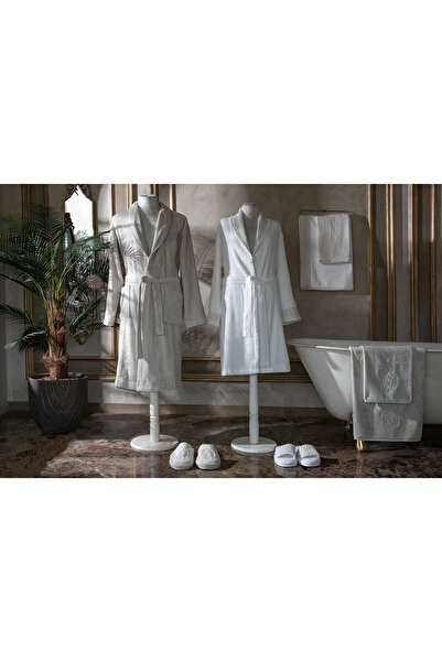 Home Sweet Home CLERTO 10 PRC BORNOZ SET TAS-KREM