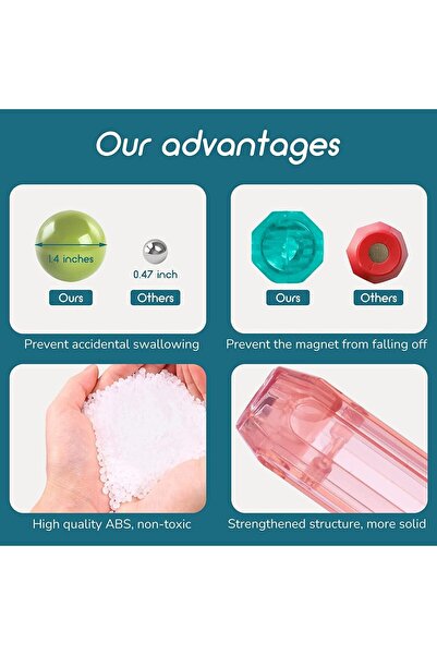 Ominii 26 Pcs Assembled Magnetic Building Blocks Set Early Education Toys Brain Development Puzzle