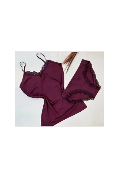 KOTA Kadın Dantelli Pamuklu Atlet ve Külot Takımı 6303