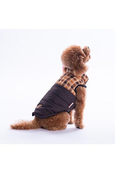 Pawstar Brown Elgin Paws Plaid Pattern Vest Dog Vest Dog Clothing Dog Raincoat