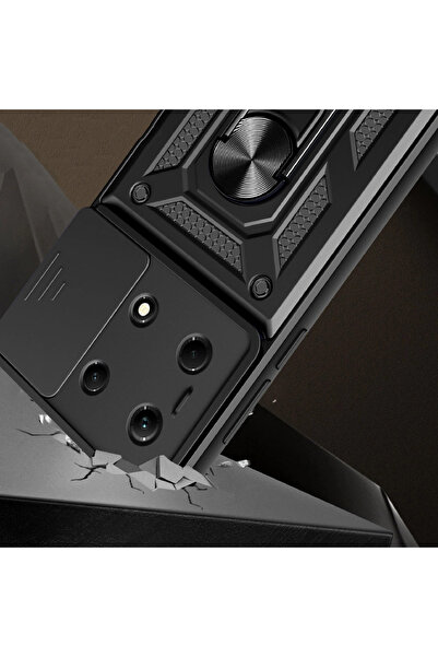 HTstore Vip Case for Infinix Note 30 Zore Sliding Vega Cover with Magnetic Stand Camera Protection