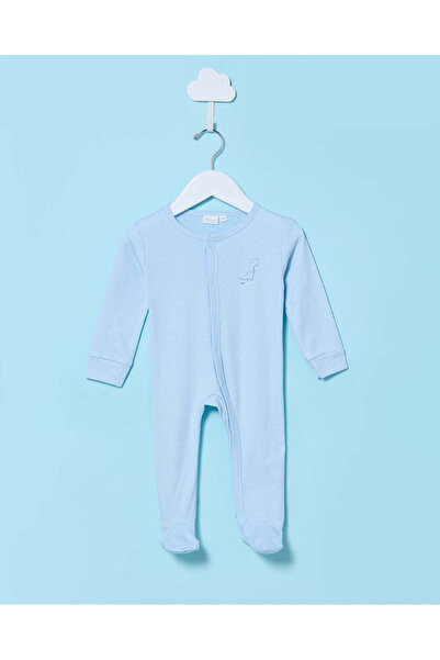 REDTAG Baby Blue And White Printed Sleepsuit Set (2 Piece)