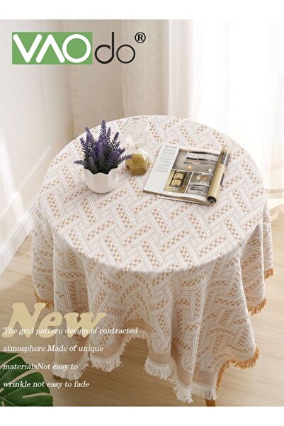 VAODO Round Tablecloth, Desktop Heat Insulation Table Mat, Home Decoration, C...