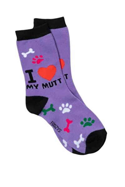 Foozys I Love My Mutt Printed Polyester Socks Size 9-11