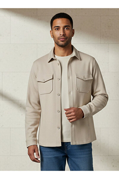 FAV Men Regular Fit Flap Pocket Shacket
