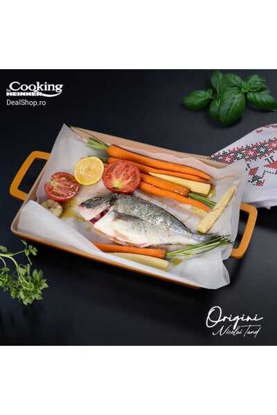 dealshopromania Tigaie grill Cooking by Origini - Chef Nicolai Tand, acoperir...