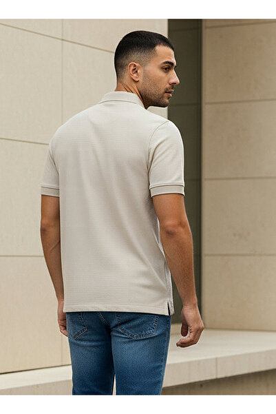 FAV Men Short Sleeves Textured Polo T-shirt