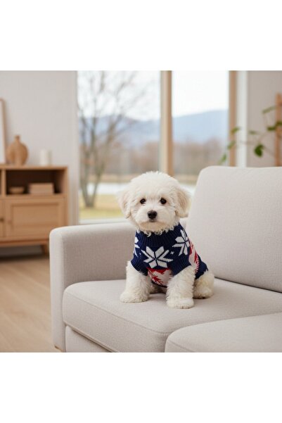 OEM Pulover tricotat, elegant, imprimat cu Reni, pentru animale de companie mici și mijlocii, XINA2308