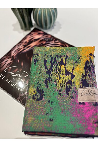 La Boutique Eşarp La boutique Güz Serisi Organik Batik Desen Şal