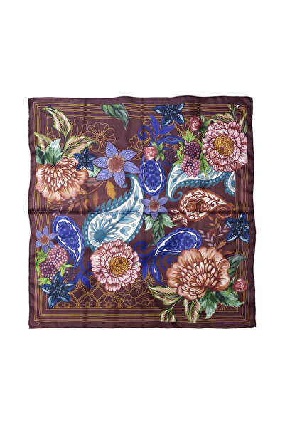 Sultan İpek Şal Desenli Fular / Bandana 70x70cm