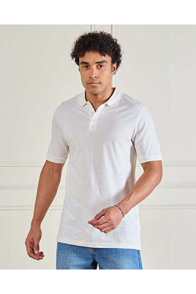 REDTAG Men Ivory Classic Polo Shirt