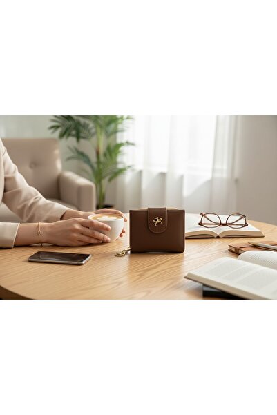 Nas Women's black wallet with zipper, snap closure, coin compartment, card holder, standard taba