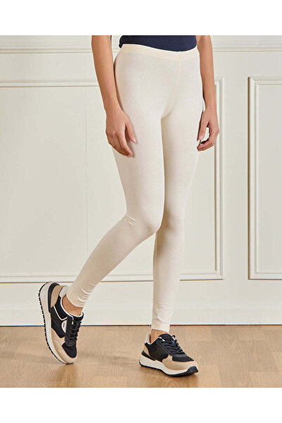 REDTAG Women Beige Long Length Leggings